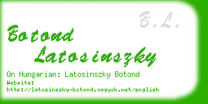 botond latosinszky business card